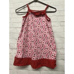 Hanna Andersson Girls Size 120 (6) Red, Pink, &  White Dress Tunic Shirt Top